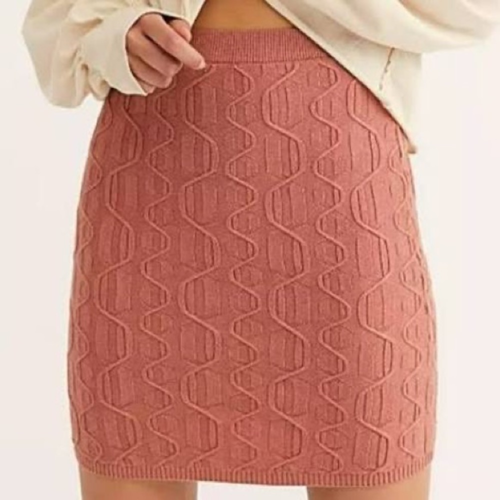 Free People Link Up Cable Mini Skirt